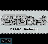 Image de l'ecran titre du jeu Game Boy Wars sur Nintendo Game Boy