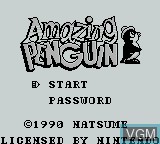 Image de l'ecran titre du jeu Amazing Penguin sur Nintendo Game Boy