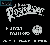 Image de l'ecran titre du jeu Who Framed Roger Rabbit sur Nintendo Game Boy