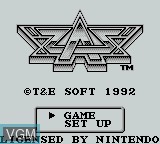 Image de l'ecran titre du jeu Chikyuu Kaihougun ZAS sur Nintendo Game Boy