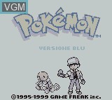 Image de l'ecran titre du jeu Pokemon - Versione Blu sur Nintendo Game Boy