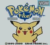 Image de l'ecran titre du jeu Pokemon - Versione Gialla sur Nintendo Game Boy