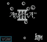 Image de l'ecran titre du jeu Aretha III sur Nintendo Game Boy
