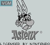Image de l'ecran titre du jeu Asterix sur Nintendo Game Boy