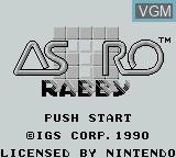 Image de l'ecran titre du jeu Astro Rabby sur Nintendo Game Boy