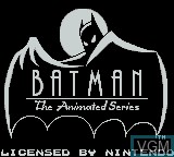 Image de l'ecran titre du jeu Batman - The Animated Series sur Nintendo Game Boy