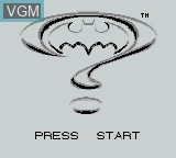 Image de l'ecran titre du jeu Batman Forever sur Nintendo Game Boy