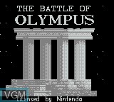 Image de l'ecran titre du jeu Battle of Olympus, The sur Nintendo Game Boy