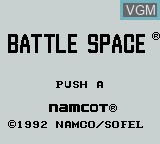 Image de l'ecran titre du jeu Battle Space sur Nintendo Game Boy