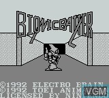 Image de l'ecran titre du jeu Bionic Battler sur Nintendo Game Boy
