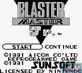 Image de l'ecran titre du jeu Blaster Master Jr. sur Nintendo Game Boy