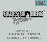Image de l'ecran titre du jeu Blues Brothers, The - Jukebox Adventure sur Nintendo Game Boy