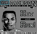 Image de l'ecran titre du jeu Bo Jackson - Two Games In One sur Nintendo Game Boy