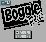 Image de l'ecran titre du jeu Boggle Plus sur Nintendo Game Boy