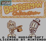 Image de l'ecran titre du jeu Bomberman Collection sur Nintendo Game Boy