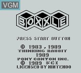Image de l'ecran titre du jeu Boxxle sur Nintendo Game Boy
