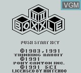 Image de l'ecran titre du jeu Boxxle II sur Nintendo Game Boy