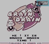 Image de l'ecran titre du jeu Brain Drain sur Nintendo Game Boy