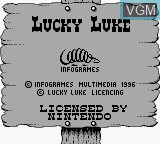 Image de l'ecran titre du jeu Lucky Luke sur Nintendo Game Boy
