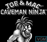 Image de l'ecran titre du jeu Joe & Mac - Caveman Ninja sur Nintendo Game Boy