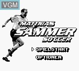 Image de l'ecran titre du jeu Matthias Sammer Soccer sur Nintendo Game Boy