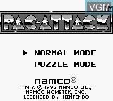 Image de l'ecran titre du jeu Pac-Attack sur Nintendo Game Boy