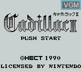 Image de l'ecran titre du jeu Cadillac II sur Nintendo Game Boy