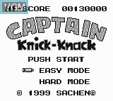 Image de l'ecran titre du jeu Captain Knick-Knack sur Nintendo Game Boy