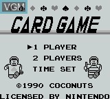 Image de l'ecran titre du jeu Card Game sur Nintendo Game Boy