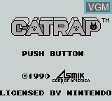 Image de l'ecran titre du jeu Catrap sur Nintendo Game Boy