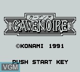 Image de l'ecran titre du jeu Cave Noire sur Nintendo Game Boy