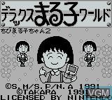 Image de l'ecran titre du jeu Chibi Maruko-Chan 2 - Deluxe Maruko World sur Nintendo Game Boy
