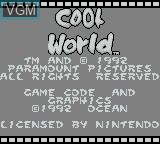 Image de l'ecran titre du jeu Cool World sur Nintendo Game Boy