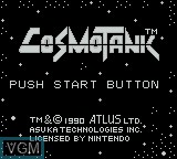 Image de l'ecran titre du jeu Cosmo Tank sur Nintendo Game Boy
