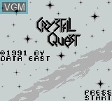 Image de l'ecran titre du jeu Crystal Quest sur Nintendo Game Boy