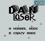 Image de l'ecran titre du jeu Dan Laser sur Nintendo Game Boy