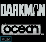Image de l'ecran titre du jeu Darkman sur Nintendo Game Boy