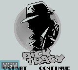 Image de l'ecran titre du jeu Dick Tracy sur Nintendo Game Boy