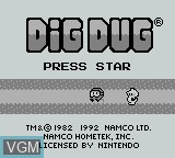 Image de l'ecran titre du jeu Dig Dug sur Nintendo Game Boy