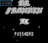 Image de l'ecran titre du jeu Dr. Franken II sur Nintendo Game Boy