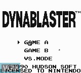 Image de l'ecran titre du jeu Dynablaster sur Nintendo Game Boy