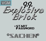 Image de l'ecran titre du jeu Explosive Brick sur Nintendo Game Boy