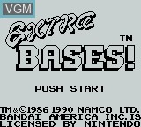 Image de l'ecran titre du jeu Extra Bases sur Nintendo Game Boy