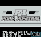 Image de l'ecran titre du jeu F1 Pole Position sur Nintendo Game Boy