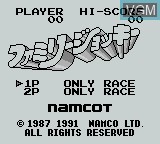 Image de l'ecran titre du jeu Family Jockey sur Nintendo Game Boy