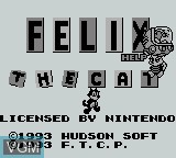 Image de l'ecran titre du jeu Felix the Cat sur Nintendo Game Boy