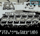 Image de l'ecran titre du jeu FIFA International Soccer sur Nintendo Game Boy