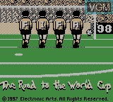 Image de l'ecran titre du jeu FIFA - Road to World Cup 98 sur Nintendo Game Boy