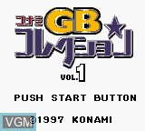 Image de l'ecran titre du jeu Konami GB Collection Vol. 1 sur Nintendo Game Boy