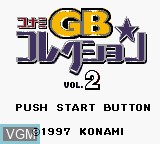Image de l'ecran titre du jeu Konami GB Collection Vol. 2 sur Nintendo Game Boy